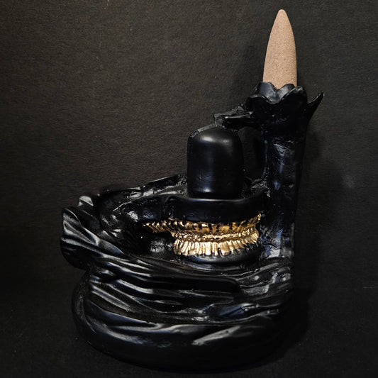 Sacred Backflow Incense Cones and Holder Smoke Fountain Shivling Spiritual Home Decor & Meditation Showpiece