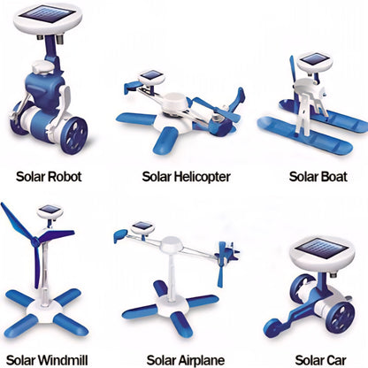 6-in-1 Solar Energy Cool Robot DIY Building Mode Experiment Kit Series-1 Beginner-Friendly Science Toy for Kids 6+Years