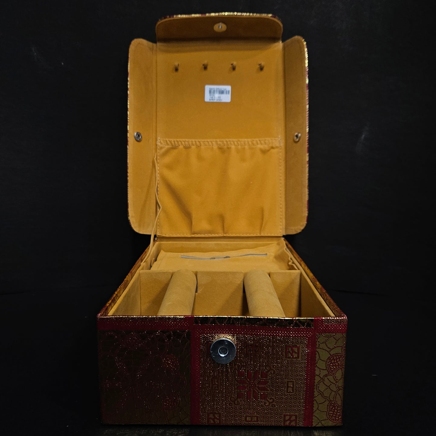 Jewellery Box Antique Wooden Red Golden Work antique look, Wedding gift Box, 2 roll Bangle whith Jewellery Box, Storage Bengals multi Vanity Box Jewelry Box, Bangle Box,Vanity Box