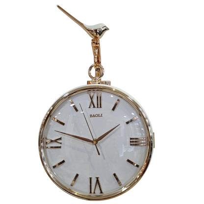 Silent Hanging Double Sided Wall Clock Two Faces Moving Gear Stylish Analog & Roman numerals Analog Latest Wall Clock station Clock for Hallway Office & Home Decor