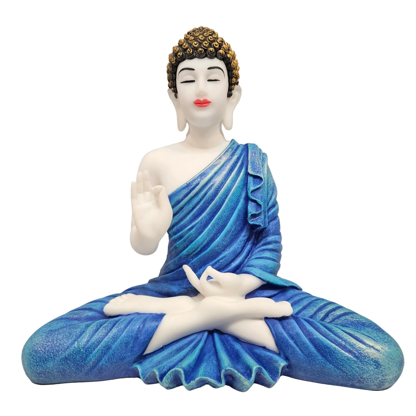 polyresin Meditating Lord Buddha Statue designed as a decorative home showpiece