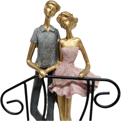 Romantic miniature couple statue showpiece Figurine for home Decor