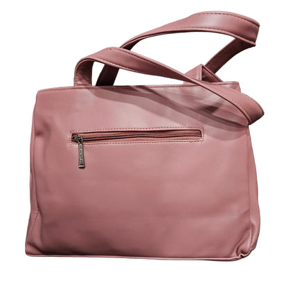 Women’s Premium PU Leather Shoulder Handbag | Multi-Pocket Tote Bag with Strong Lock, Back Zipper & Spacious Compartments | Everyday Office, Travel & Casual Use
