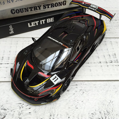 McLaren P1 GTR James Hunt Simulation Diecast Alloy Sports Car Model Collection Souvenir Display Miniature Replica Car