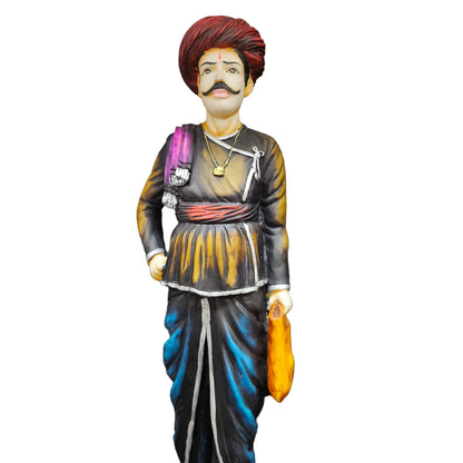 Rajasthani Traditional Man Polyresin Statue Showpiece Figurine for gifting & home Decor