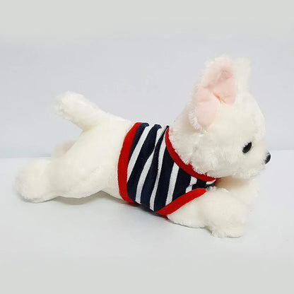 Cute Dog Stuffed Soft Toy 30CM_Blue and pink Jacket