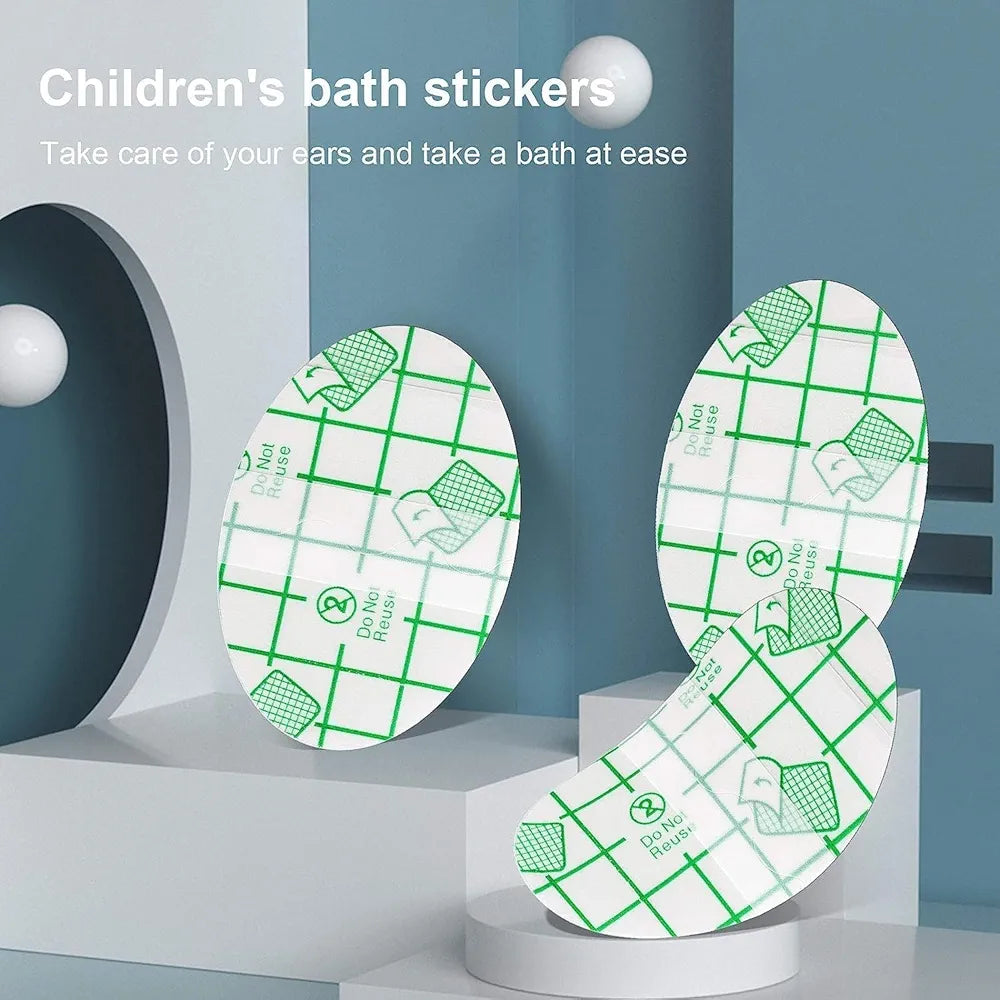 Baby Waterproof Ear Stickers, Baby Waterproof Ear Protector, Newborn Baby Ear Correctors for Swimming Showering Snorkeling and Other Water Sports Kids Invisible Patch Bandage