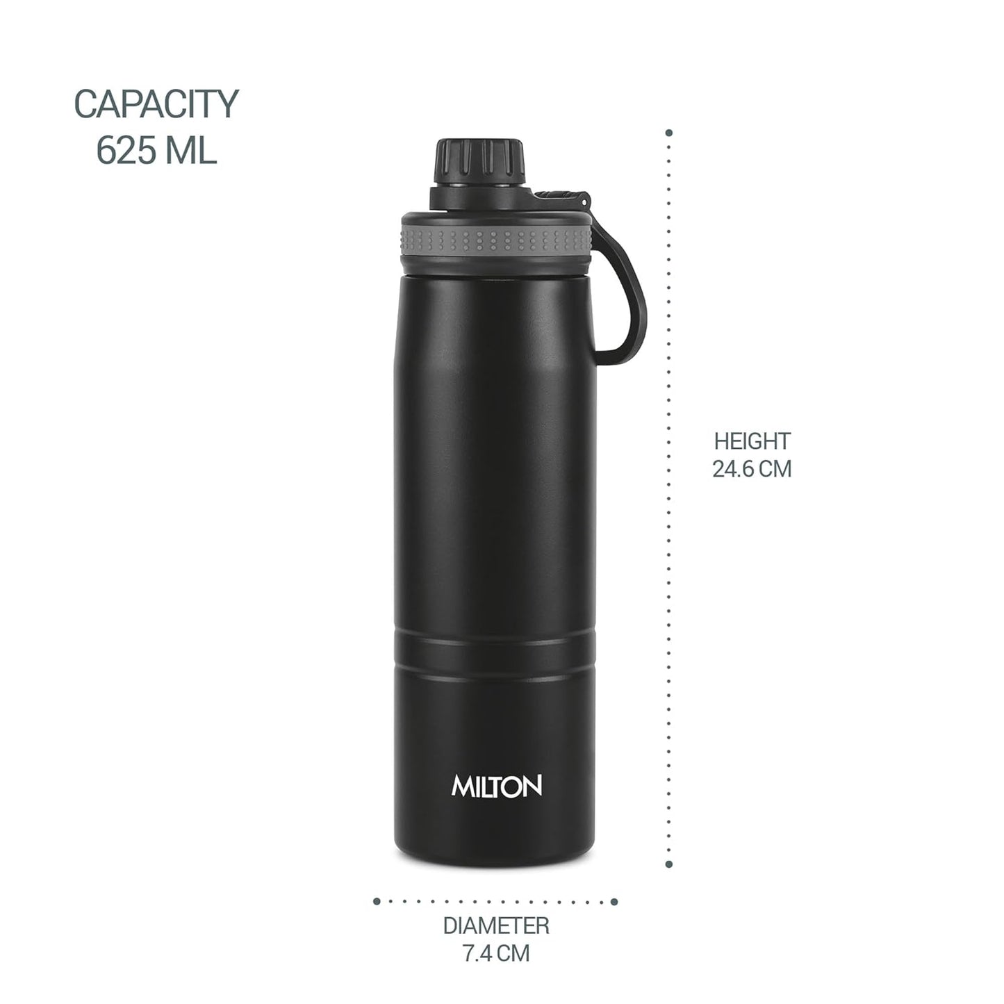 Milton Sparkle 600 Thermosteel Water Bottle Double walled & vacuum insulated technology(620ml)