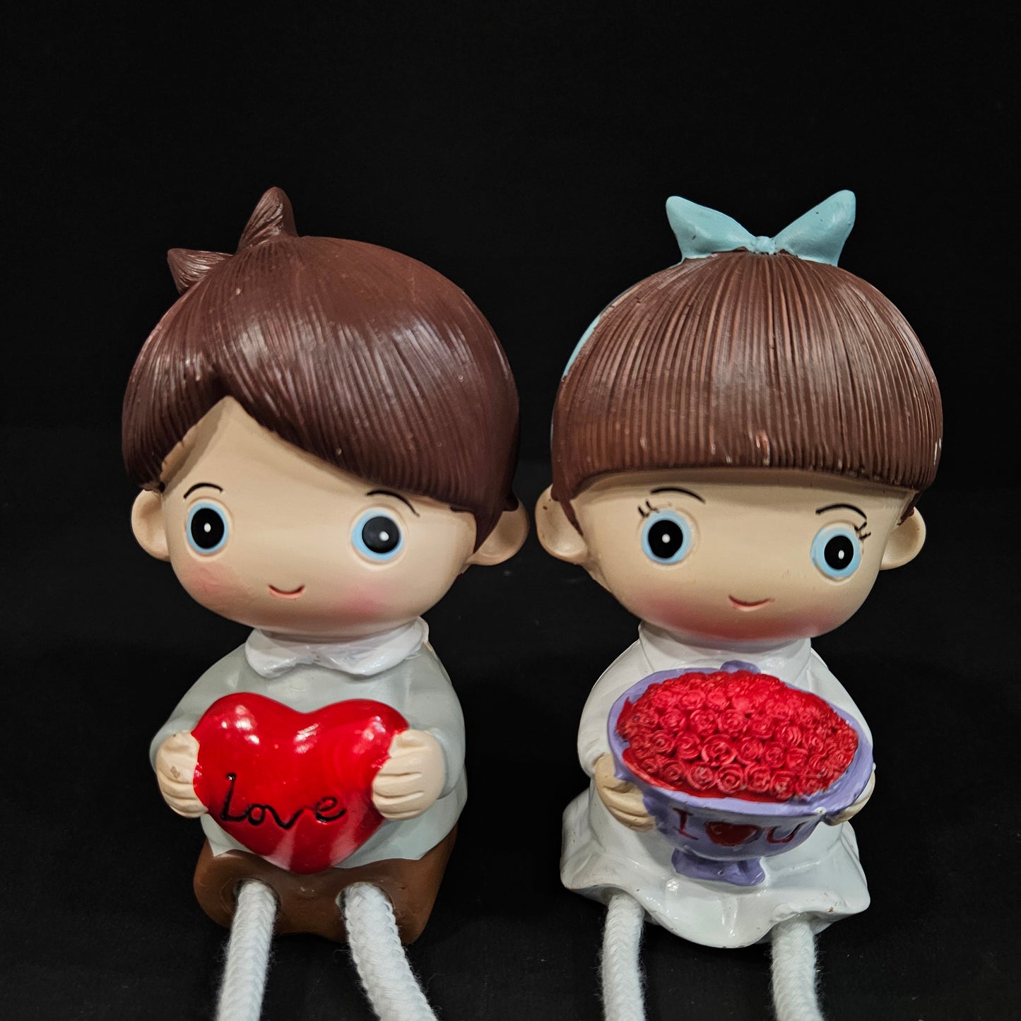Cartoon Resin Outseam 2pieces set Hanging Feet Doll Home Wall Decoration