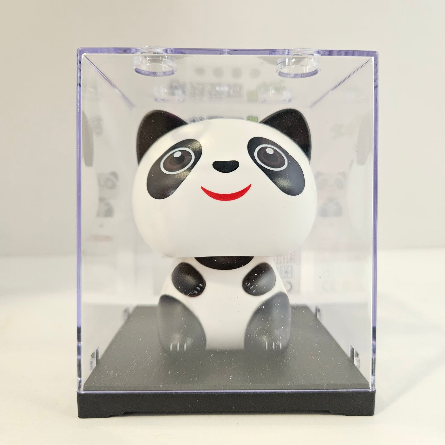 Solar Powered Nodding Panda ABS Light Sensing Cute Smiling Panda Ornament Home Decor Housewarming