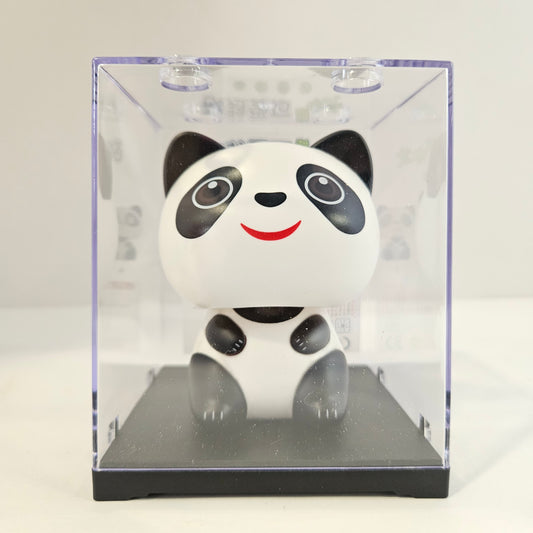 Solar Powered Nodding Panda ABS Light Sensing Cute Smiling Panda Ornament Home Decor Housewarming