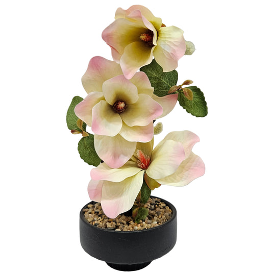 Artificial Magnolia plant banquet in vase for home & Office decoration
