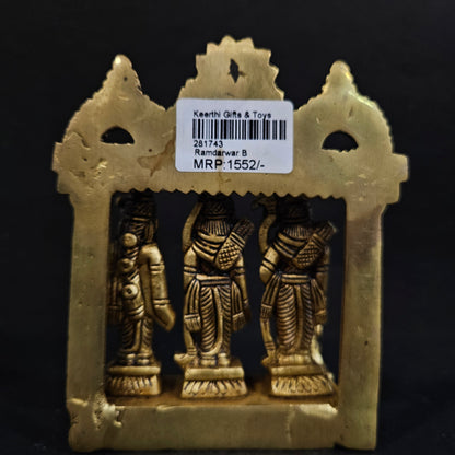 Ram Darbar Idol in Solid Brass Large Size Lord Rama Murti Antique Brass Metal for Mandir Puja Room Murti  Murthi Temple Puja Home Decor Made Ayodhya