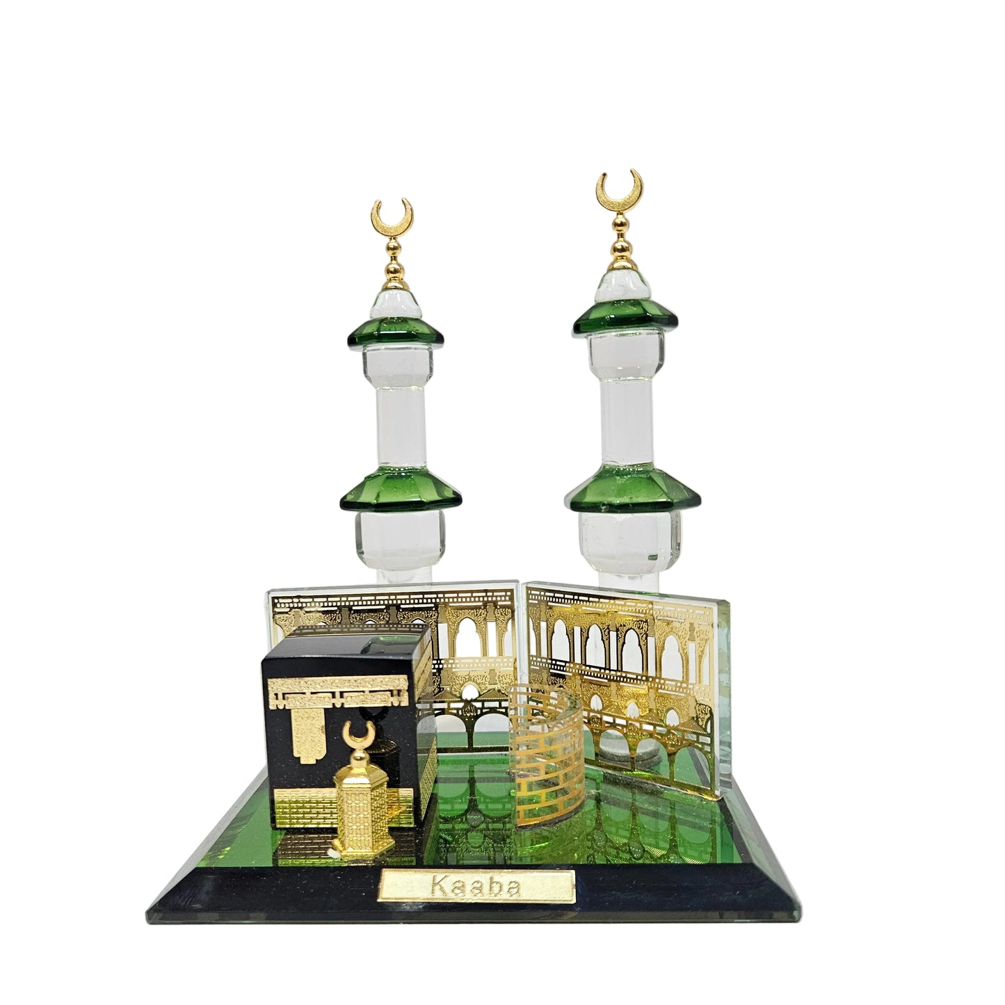 Kaaba Mecca Showpiece Crystal Gold Gift Souvenirs Corporate Office and Home Decor Gift