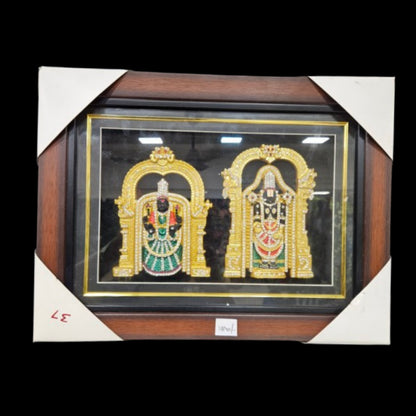 Lord Balaji decorated with attractive stones Photo Frame perfect for Marriage gifting,house warming