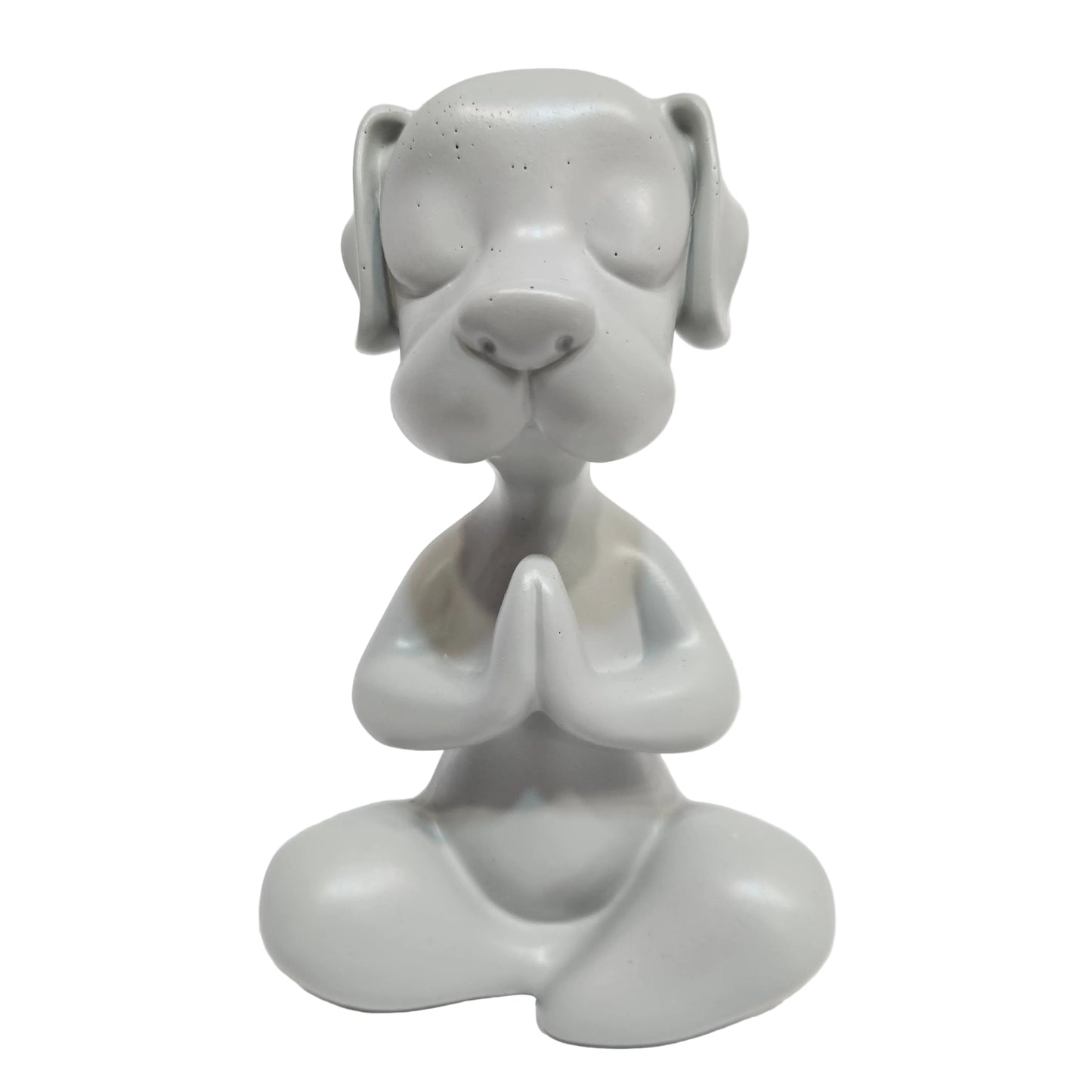 Meditating Buddha Dog Statue,Resin Yoga Dog Figurine, Cute Funny Zen Animal Tabletop Decor for Home and Garden, Tranquility and Peacefulness for Your Fairy Garden
