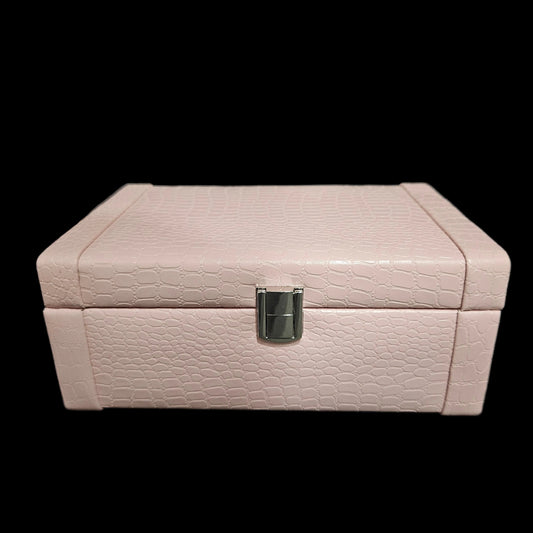 Jewelry Box Organizer for Girls Women Ladies | 2 Layers PU Leather Jewelry Storage Case For Earring Ring Necklace Bracelet with Watch Storage Holder