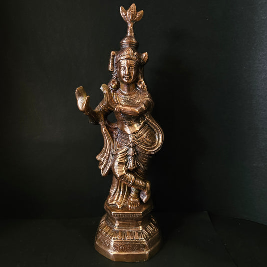 Lord Krishna Spirtual Copper idol Statue showpiece Figurine for Pooja Room & home Decor
