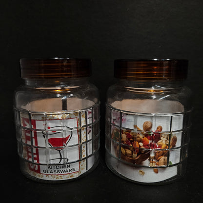 Shelly Beeta 2 pieces glass jar with Lid Storage container for Return gift