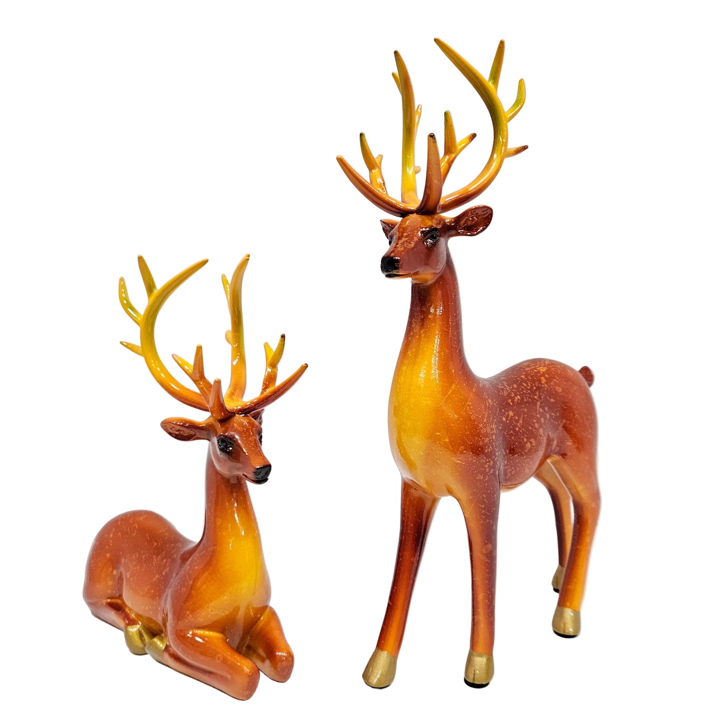 Deer Polyresin Showpiece for Home Decor & Office Décor Showpiece Set of 2pcs
