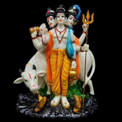 Lord Dattatreya Swami Idol/Murti for Home and Pooja Decorative Showpiece