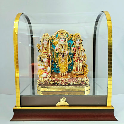 Ram Darbar 24carats gold Plated Cabin Idol for Home Decor & Lord Showpiece