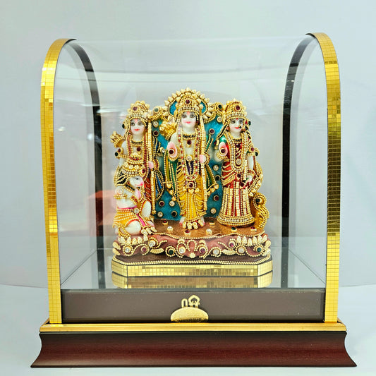 Ram Darbar 24carats gold Plated Cabin Idol for Home Decor & Lord Showpiece