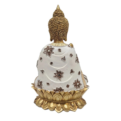 Sitting Buddha Polyresine Idol Statue for Home/Office Decorations Items Showpiece