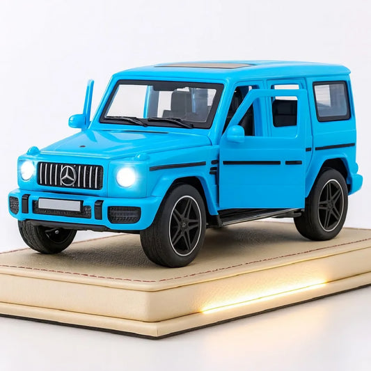 Diecast Mercedes Benz G Wagon Car Toy – 1:32 Scale Alloy AMG G63 Car with Light & Sound, Pull-Back Off-Road SUV Toy for Kids & Collectors, Gift for Boys