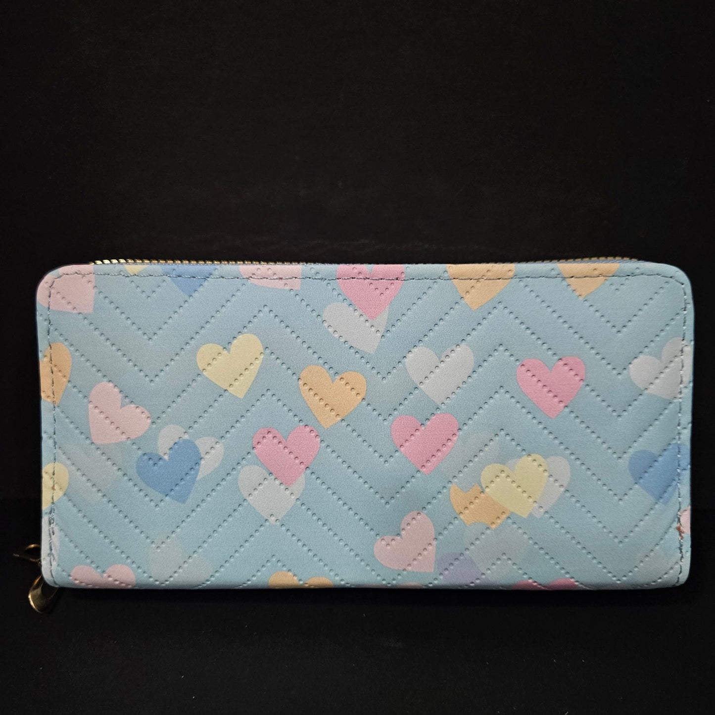 Leather Thin Slim Wallets for Women with Double Zipper
