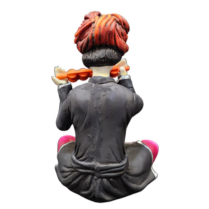 India Handcrafted Polyresin Rajasthani Tradition Man Playing musical Instrument Idol Sculpture