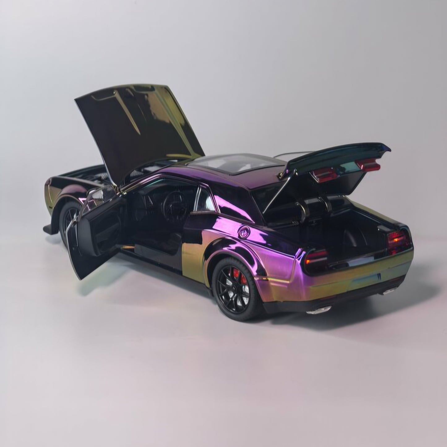 Die-Cast  Dodge challenger Simulation Sound &Light Pull Back