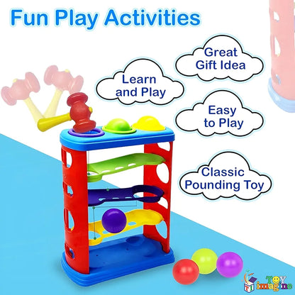 3-Layer Hammer Ball Toy for Kids Ages 3+ Interactive Fun with Three Balls and Layers of Excitement colour Recognition, concentration, shape recognition.