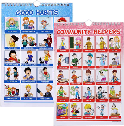 Look and learn mini size 17 subjects learning educational calendar for kids