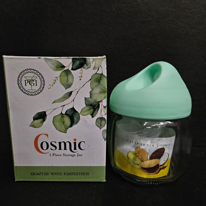 Cosmic glass jar with Lid crafted with perfection for Return gifts
