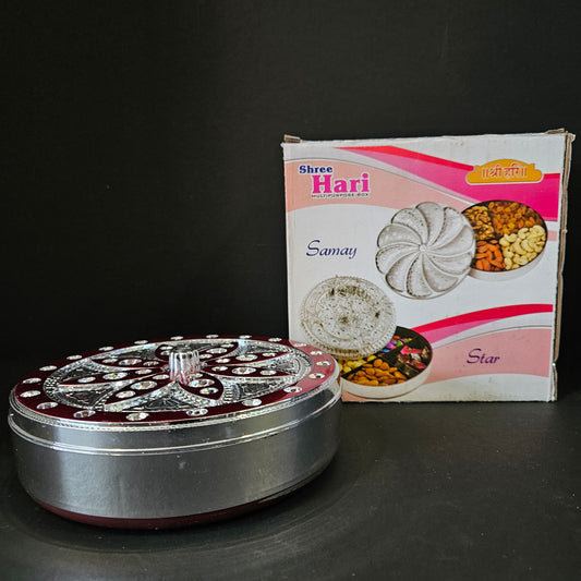 Shree Hari Multi purpose Rangoli Dry Fruit storage Box perfect for Return gifting