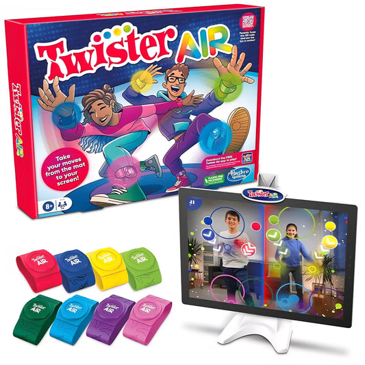 Twister Air Game | AR App Play Game with Wrist and Ankle Bands | Links to Smart Devices | Active Party Games for Kids and Adults | Ages 8+