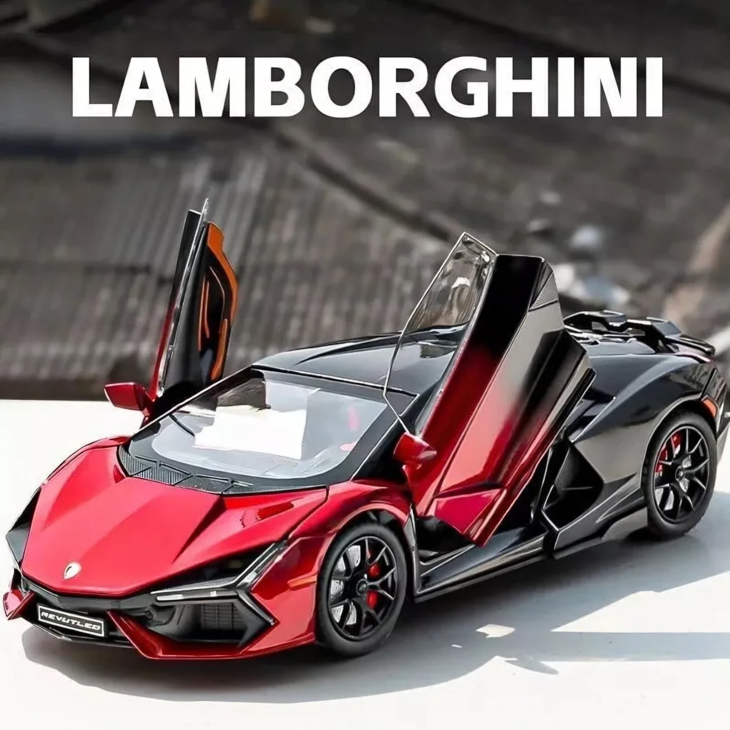 Lamborghini Alloy Metal Pull Back Die-cast Car Model with Sound Light Mini Auto Toy for Kids Metal Model Toy Car with Sound and Light