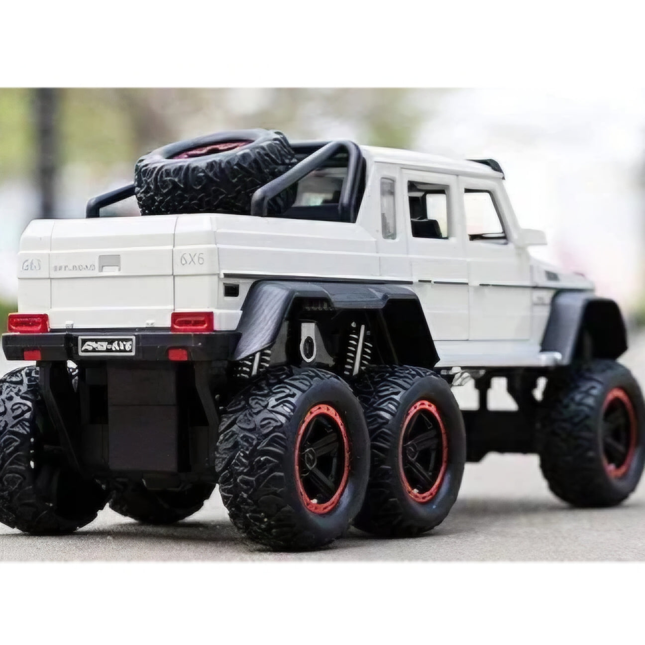 Big Mercedes AMG G63 6X6 Toy Car Metal Pull Back Diecast Car with Openable Door and Sound Light, Gifts Toys for Kids
