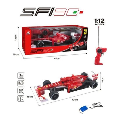 SF90 Remote Control Formula 1 Racing Car, Red, 1:12 Scale Model, RC Toy with Controller, Ages 3+