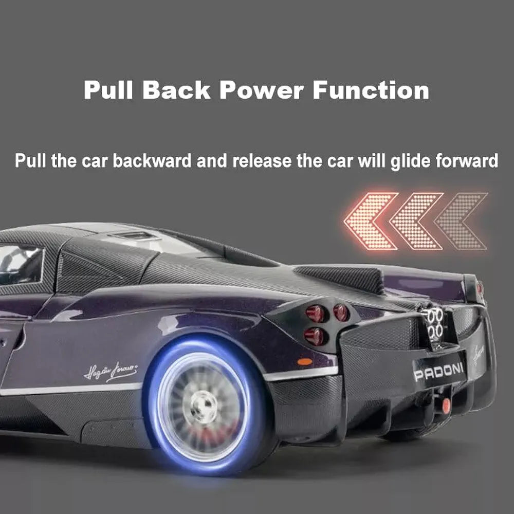 Pagani Huayra Super Alloy Model Diecast With Sound and Light - Car Lovers Collection, Kids Birthday Gift, Metal Boys Toys