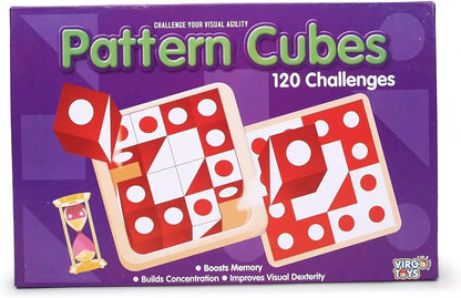 Pattern Cubes 120 challenges your Agility. Boosts memory, Builds concentration, improves visual Dexterity.