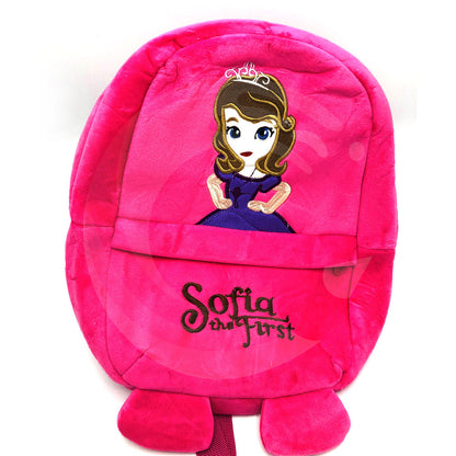 Cartoon characters soft Plush texture finishing backpack for kids