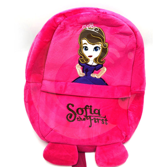 Cartoon characters soft Plush texture finishing backpack for kids