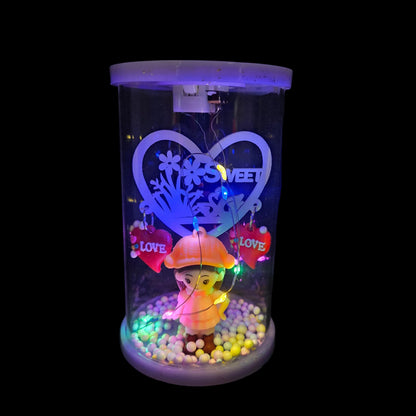 The best wishes to you a girl Figurine in a capsule lighting attractive Showpiece Figurine perfect for couples gifting