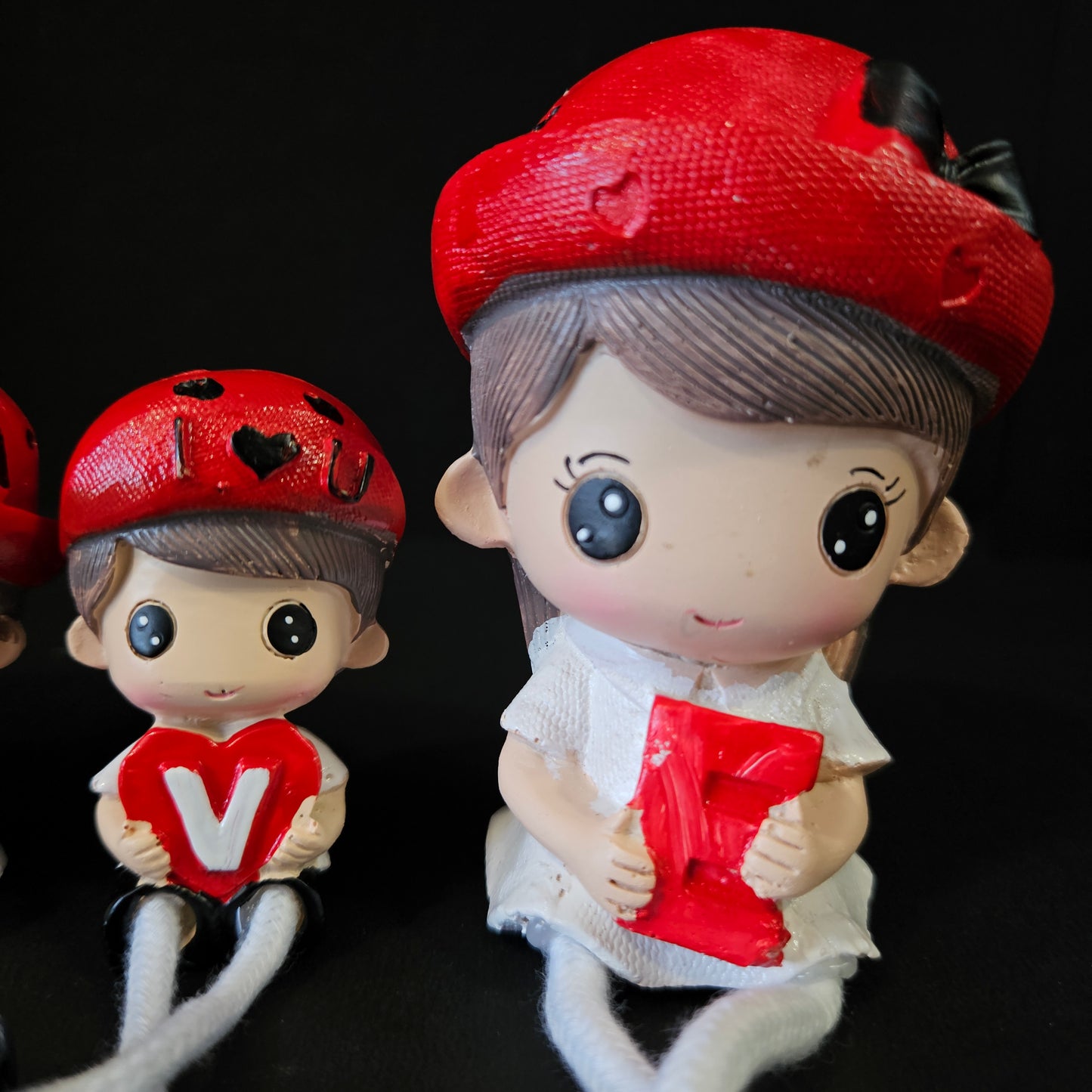 Cartoon Resin Outseam 4pieces set Dolls Hanging Feet Doll Home Wall Decoration