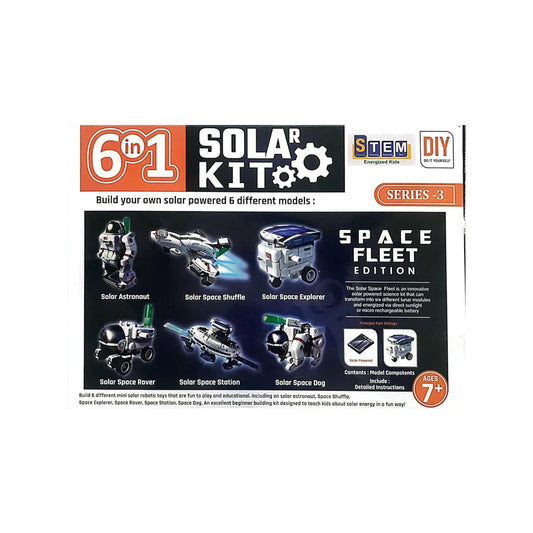 6 in 1 solar kit for educational robotics series-3 space fleet edition