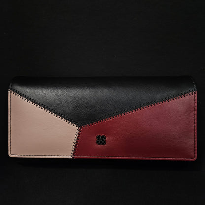 Leather Thin Slim Wallets for Women with magnetic Button