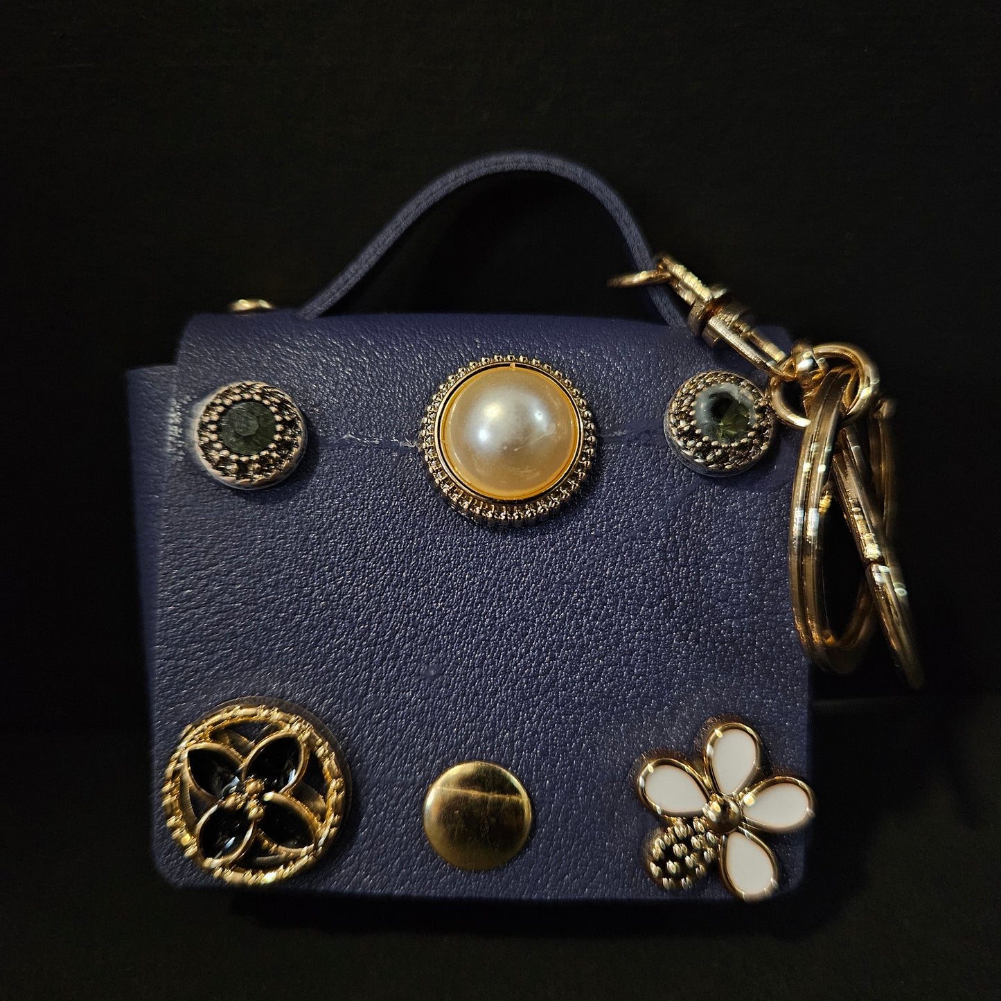 Keychain Mini Faux Leather Coin Purse Keychain Storage Bag Headphone Bag Keychain Bag