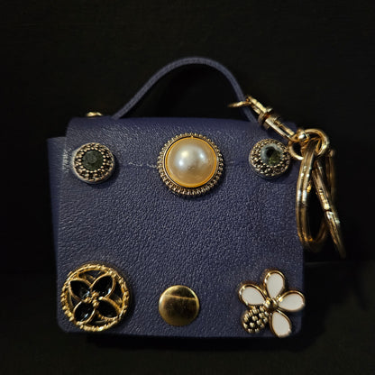 Keychain Mini Faux Leather Coin Purse Keychain Storage Bag Headphone Bag Keychain Bag